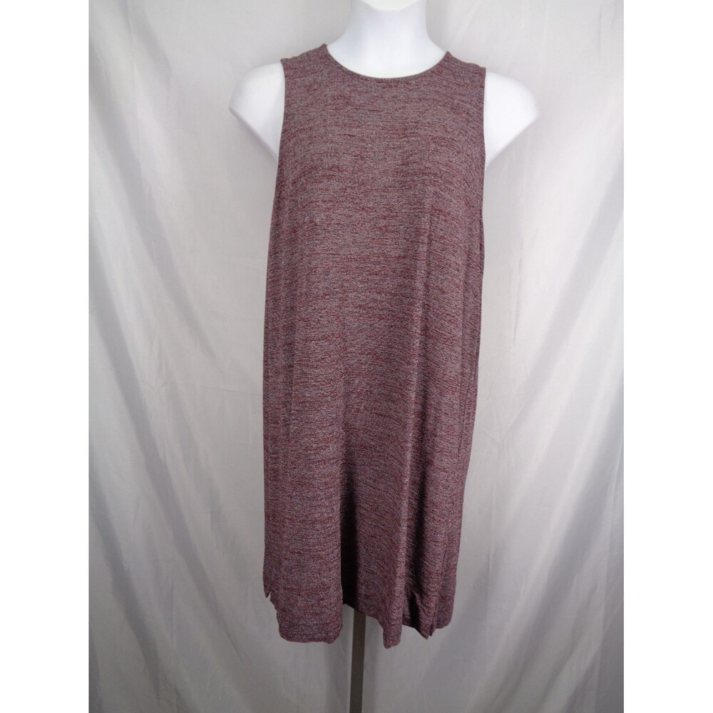 J Jill Wearever Collection Burgundy Marled Knit Sleeveless Dress Size XL Petite